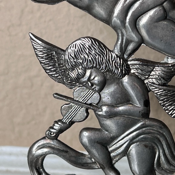 Vintage Godinger Silverplate Cherub Candle Holder, Taper, Dinner Candlelight - Picture 6 of 10